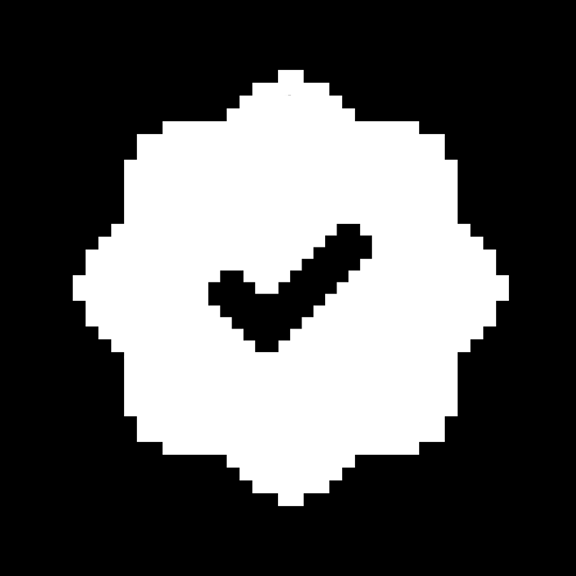Animated CHEXELS pixel checkmark artwork